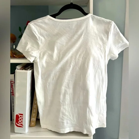 Brandy Melville Saint Tropez Graphic White Tee size L - Picture 2 of 7